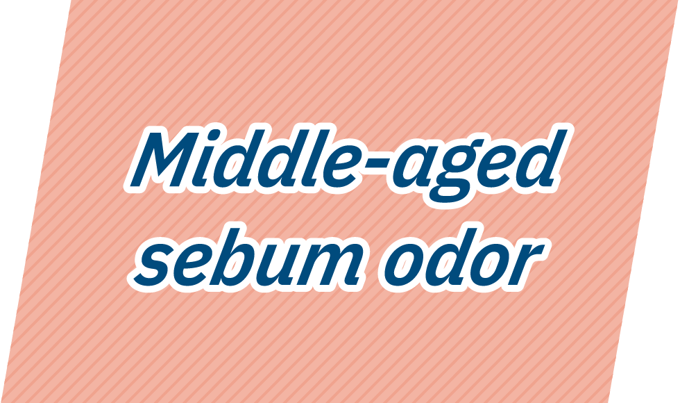 Middle-aged sebum odor