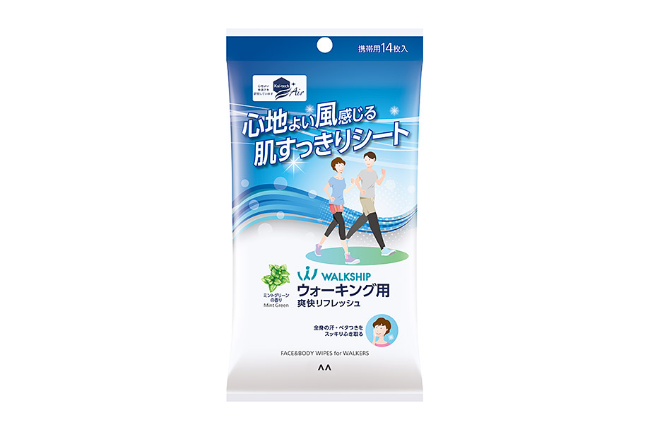 mandom WALKSHIP Face & Body Wipes for Walkers Mint Green