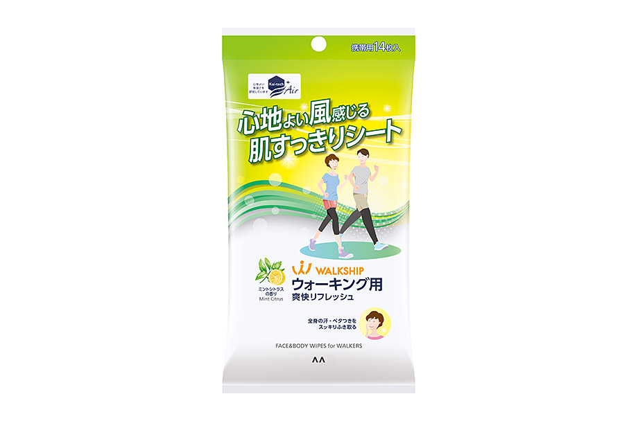 mandom WALKSHIP Face & Body Wipes for Walkers Mint Citrus