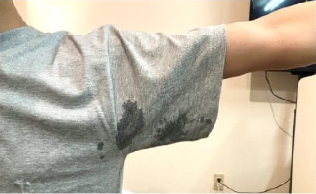 GMA処方サンプル無条件のTシャツの汗染み